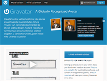Tablet Screenshot of fi.gravatar.com