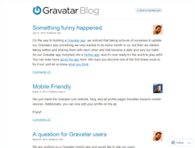 Tablet Screenshot of blog.gravatar.com